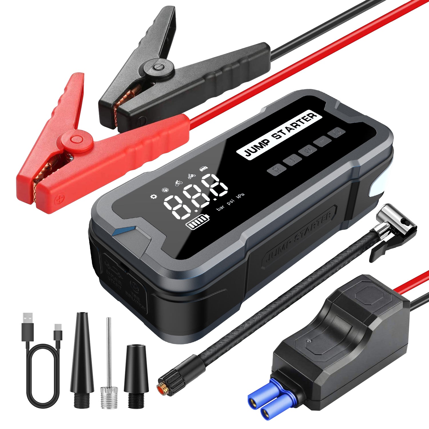 Woegel A2 Krachtige 12V Jumpstarter – 24.000 Mah / 4000A