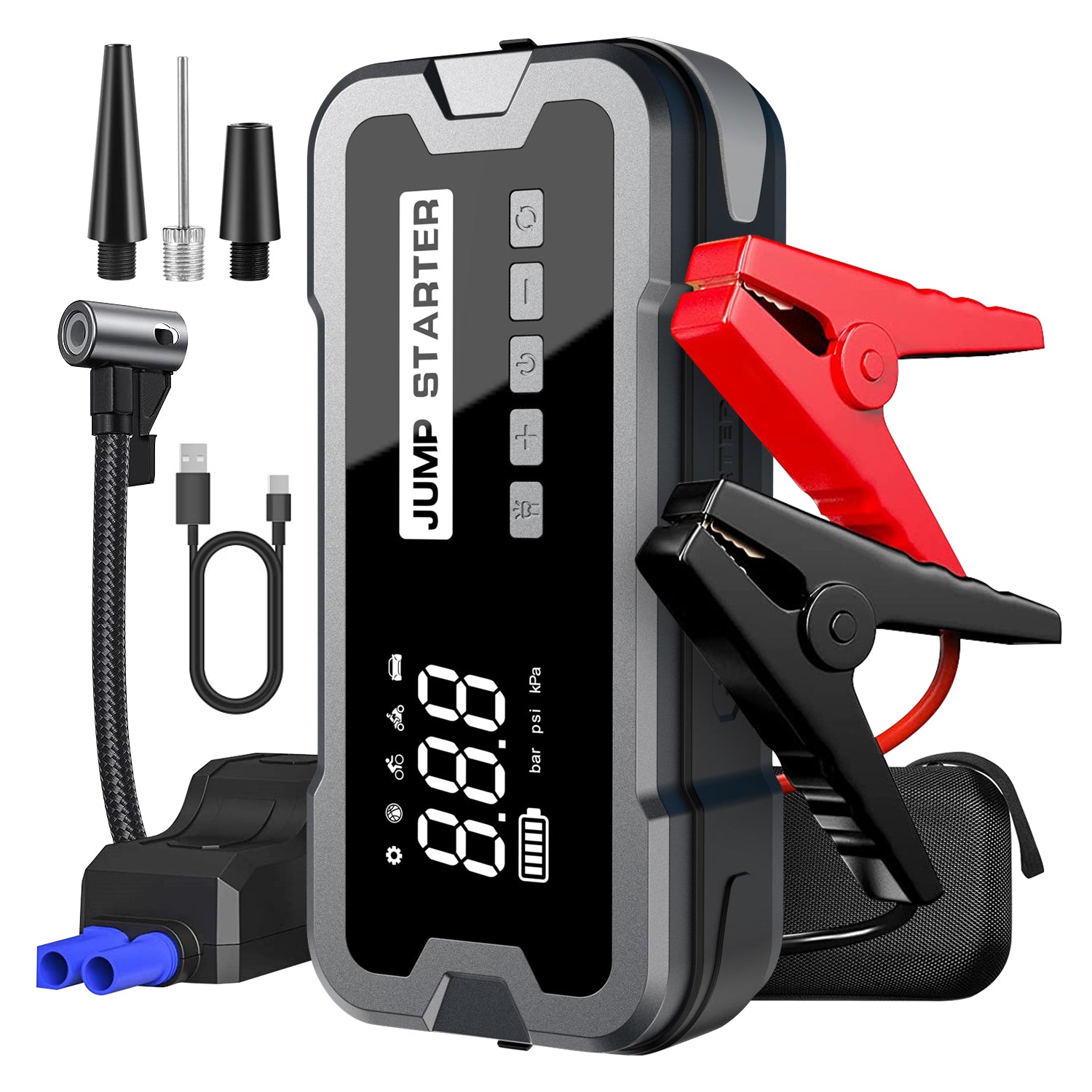 Woegel A2 Krachtige 12V Jumpstarter – 24.000 Mah / 4000A