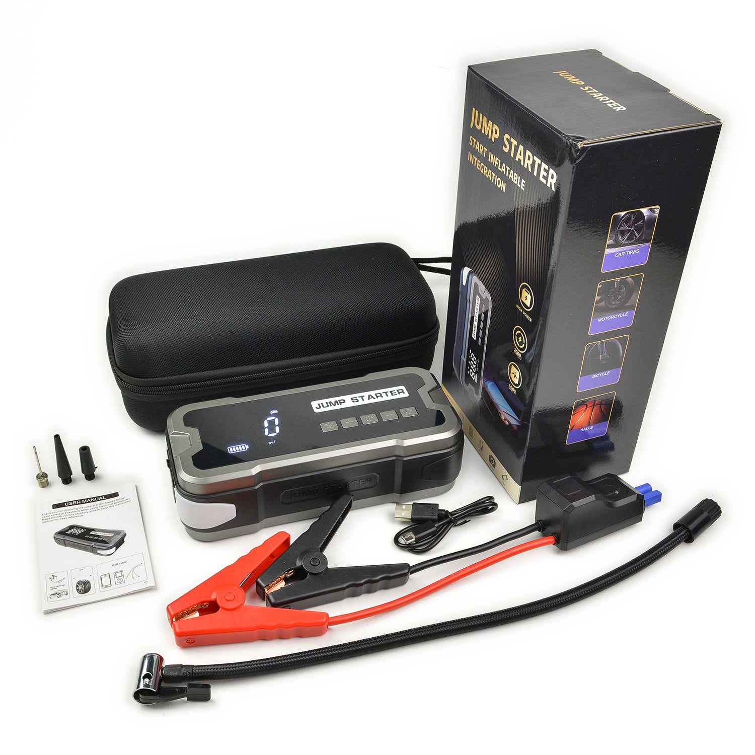 Woegel A2 Krachtige 12V Jumpstarter – 24.000 Mah / 4000A