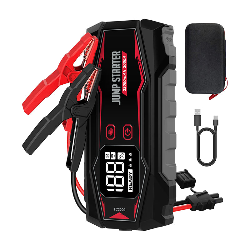 Woegel A3 Krachtige 12V Jumpstarter – 22.000 Mah / 2000A